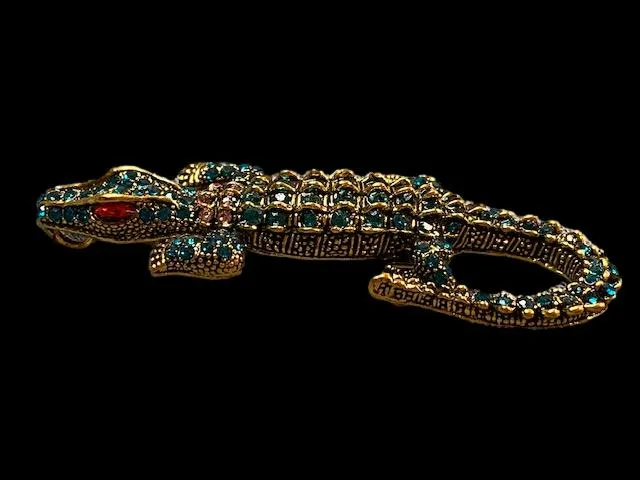Classy Crocodile Lapel Pin Broach