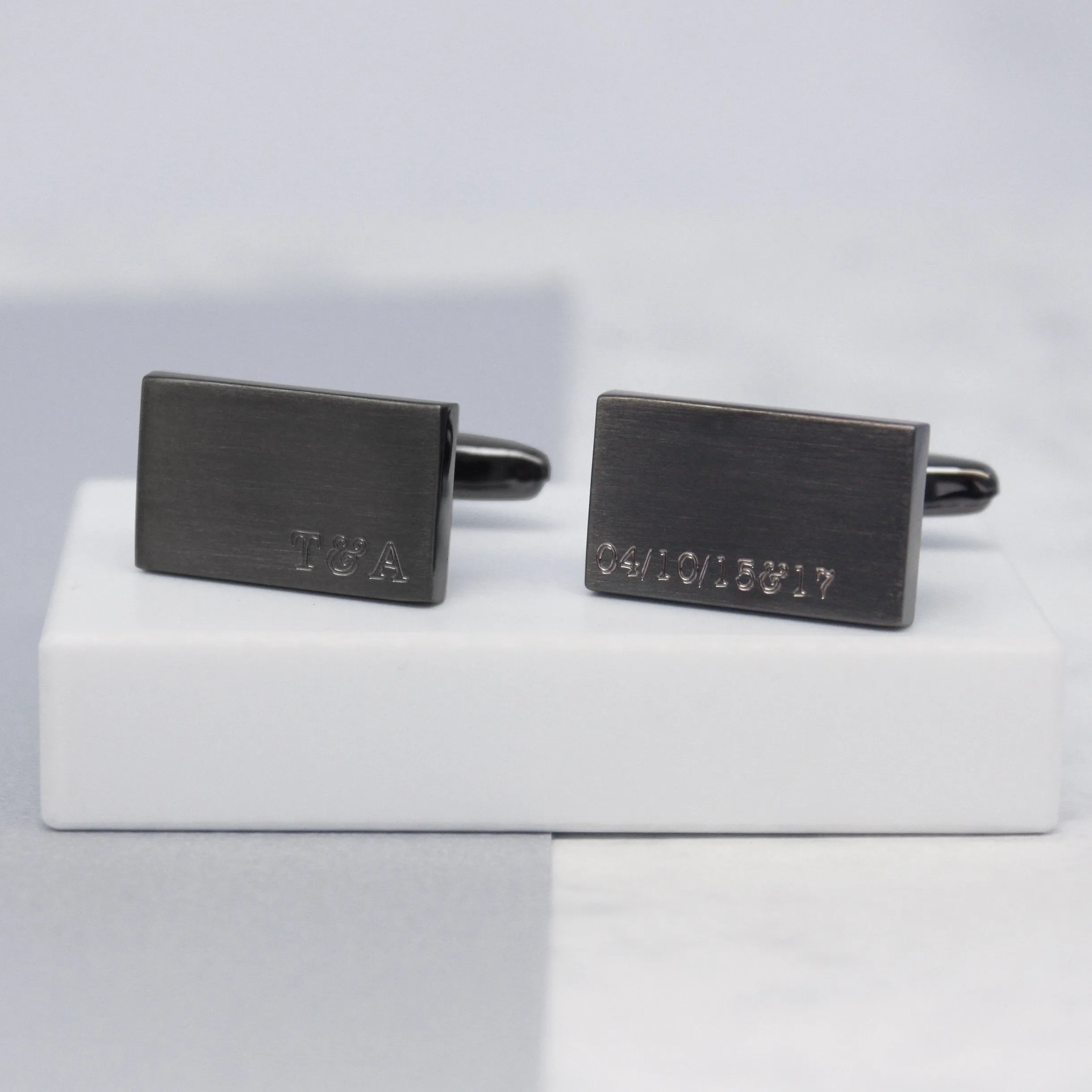 Personalised Initials and Date Cufflinks